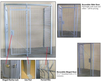 Welded wire partitions and security cages